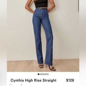 REFORMATION - Cynthia high rise straight jean